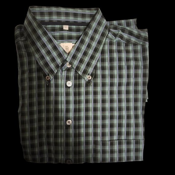 Georg Roth Germany Men's Green and Black Button-Down Shirt (Size L) - Picture 3 of 3